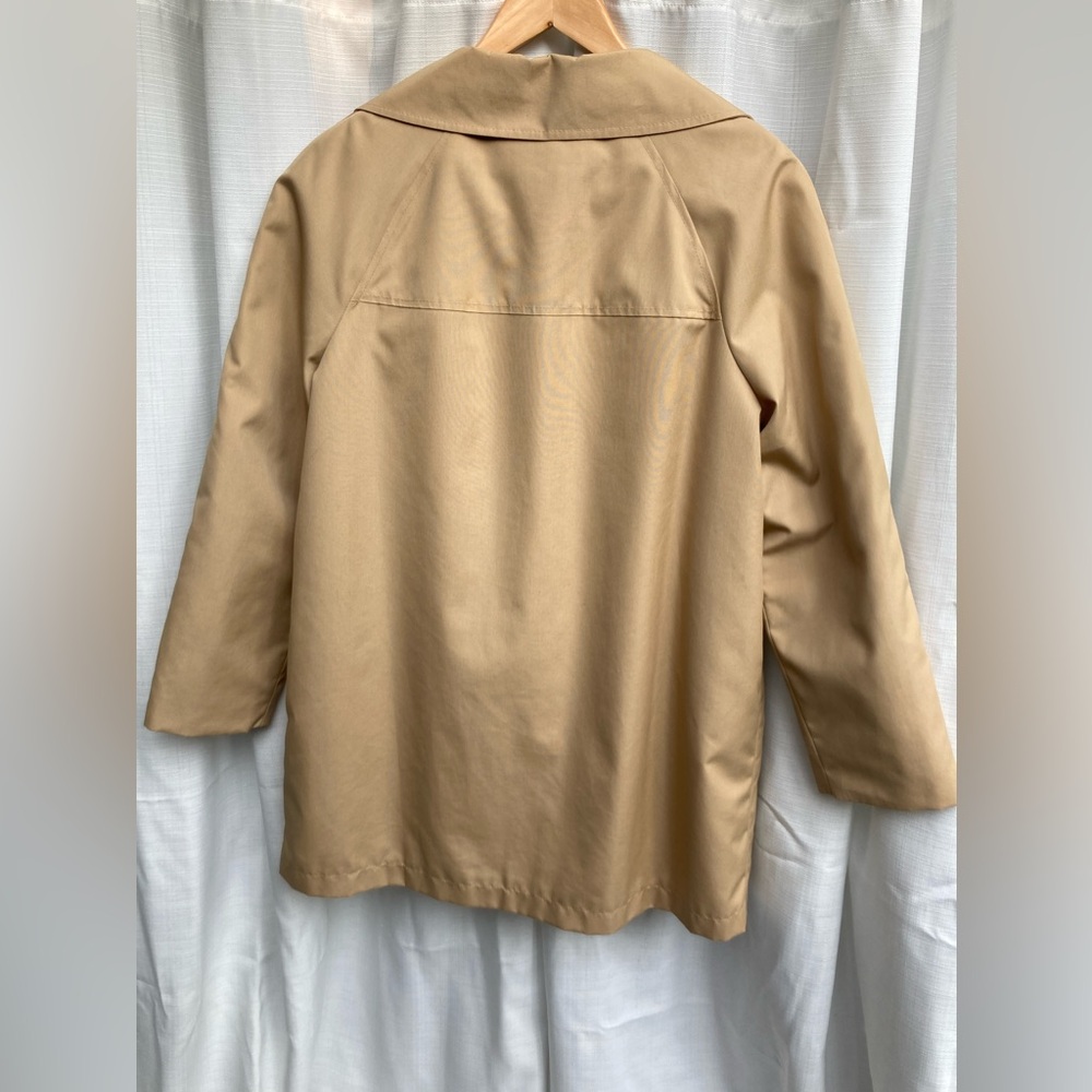 Vintage Sears All-Weather Coat w/ Faux Fur Lining, Tan, Women’s Size 16 - Picture 7 of 14